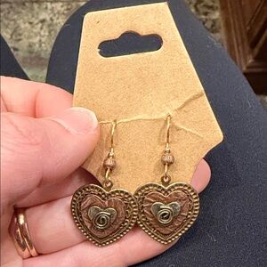 Heart-Shaped Gold Earrings